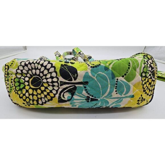 Vera Bradley Limes Up Tote Bag With Coin Pouch Set Floral Pattern Cotton - Picture 9 of 9